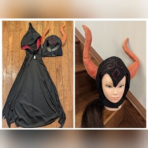 Disney Maleficent costume adult headpiece and robe. One size